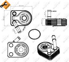 Nrf 31311 - RADIADOR ACEITE FORD C-MAX 1.5 03/1