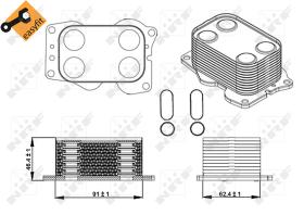Nrf 31338 - RADIADOR ACEITE PEUGEOT 407 03/2004