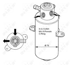 Nrf 33033 - FILTRO DESHIDRATADOR MERCEDES