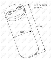 Nrf 33233 - SECADOR OPEL VAUXHALL MERIVA 03-