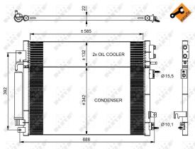 Nrf 350037 - CONDENSADOR CHRYSLER 300C 3.5I 09/0