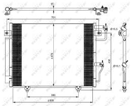 Nrf 350049 - CONDENSADOR MITSUBISHI PAJERO 06-