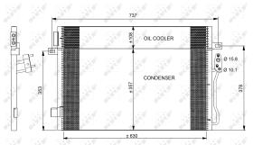 Nrf 350098 - CONDENSADOR DODGE JOURNEY 2.4I 08-