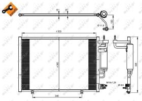 Nrf 350205 - CONDENSADOR FORD FIESTA 08-