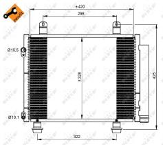Nrf 350208 - CONDENSADOR OPEL/VAUXHALL AGILA 1.3