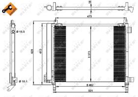 Nrf 350228 - CONDENSADOR NISSAN MICRA K13 '10-