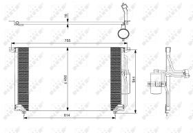 Nrf 35184 - CONDENSADOR OPEL VAUXHALL OMEGA 94-