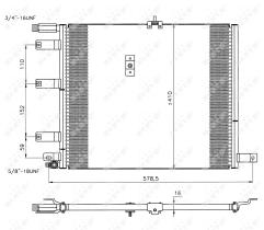 Nrf 35212 - CONDENSADOR SAAB 9000 85-