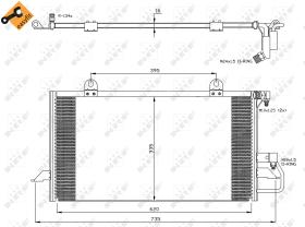 Nrf 35247 - CONDENSADOR AUDI 80 91-
