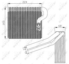 Nrf 36063 - EVAPORADOR MERCEDES A140 (W168) 97-