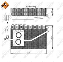 Nrf 36118 - EVAPORADOR MERCEDES C180 2.2 06-200