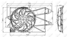 Nrf 47005 - VENTILADOR FORD MONDEO 00-