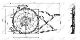 Nrf 47014 - VENTILADOR OPEL VAUXHALL VECTRA 95-