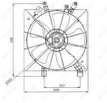 Nrf 47043 - VENTILADOR HONDA CIVIC 00-