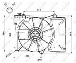 Nrf 47055 - VENTILADOR TOYOTA YARIS 99-
