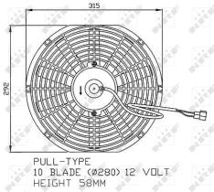Nrf 47060 - VENTILADOR UNIVERSAL 12V -