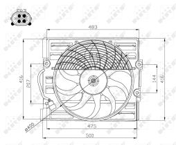 Nrf 47214 - VENTILADOR BMW 725D 96-