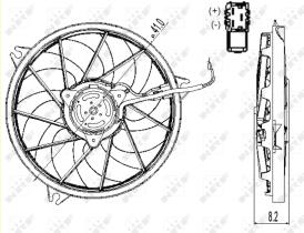 Nrf 47324 - VENTILADOR PEUGEOT 206 98-