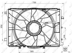 Nrf 47443 - VENTILADOR MERCEDES A200 12-