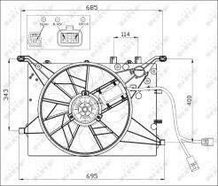 Nrf 47460 - VENTILADOR VOLVO S80 98-