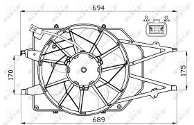 Nrf 47475 - VENTILADOR FORD FIESTA 01-