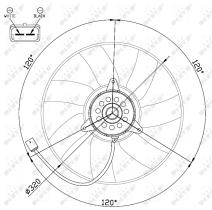 Nrf 47480 - VENTILADOR OPEL VAUXHALL OMEGA 94-