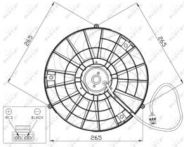 Nrf 47483 - VENTILADOR OPEL VAUXHALL CALIBRA 89