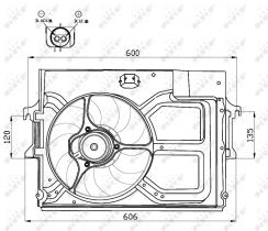 Nrf 47490 - VENTILADOR FORD ESCORT 55 94-