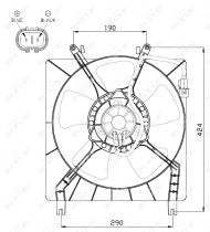 Nrf 47492 - VENTILADOR MITSUBISHI COLT 95-