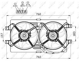 Nrf 47502 - VENTILADOR CHRYSLER 300M 98-