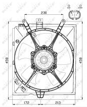 Nrf 47516 - VENTILADOR VOLVO S40 96-