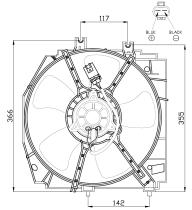 Nrf 47518 - VENTILADOR TURISMOS MAZDA 323 98-MA