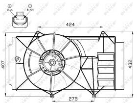 Nrf 47525 - VENTILADOR TOYOTA YARIS 01-