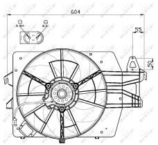 Nrf 47544 - VENTILADOR FORD ESCORT 55 94-