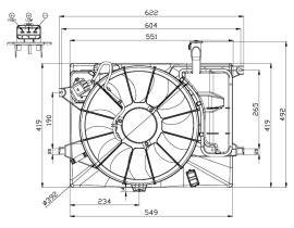 Nrf 47558 - VENTILADOR HYUNDAI ELANTRA, GENESIS