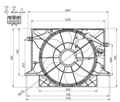 Nrf 47559 - VENTILADOR COMPLETO HYUNDAI GENESIS