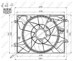 Nrf 47560 - VENTILADOR HYUNDAI GENESIS
