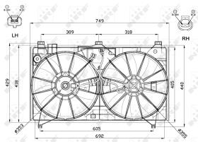 Nrf 47566 - VENTILADOR LEXUS GS300,350,430, 450