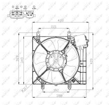 Nrf 47575 - VENTILADOR SUBARU LAGACY, OUTBACK