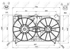 Nrf 47580 - VENTILADOR LEXUS GS 350, 430, 450H