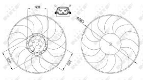 Nrf 47666 - VENTILADOR RENAULT CLIO/MEGANE 1998