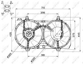 Nrf 47667 - VENTILADOR NISSAN ALMERA DCI 00-