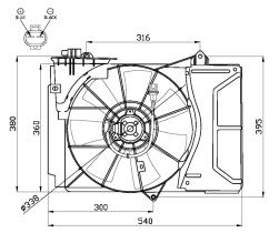 Nrf 47669 - VENTILADOR TOYOTA STARLET 1.3 96-97