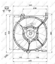 Nrf 47670 - VENTILADOR NISSAN ALMERA 95-