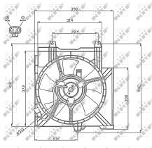 Nrf 47742 - VENTILADOR NISSAN MICRA 08/1992-02/