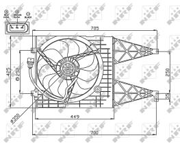 Nrf 47744 - VENTILADOR VW GOLF 10/1997-05/2004