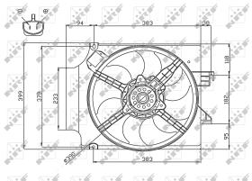 Nrf 47748 - VENTILADOR FORD TRANSIT 01/2000>