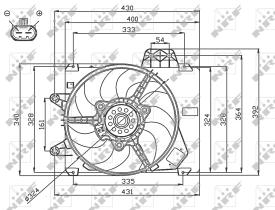 Nrf 47750 - VENTILADOR FIAT PUNTO 01/1994>