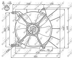 Nrf 47751 - VENTILADOR CHEVROLET AVEO 05/2003>