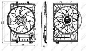 Nrf 47846 - VENTILADOR MERCEDES C CLASS 1.8-3.5